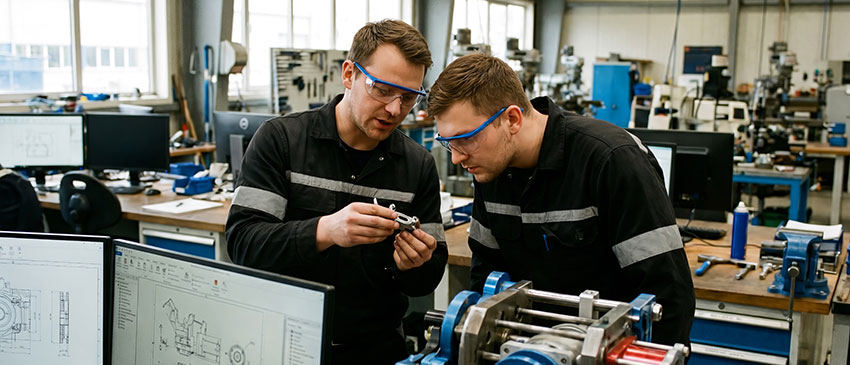 Technische Zeichnung, Qualitätssicherung, Maschinenbetrieb